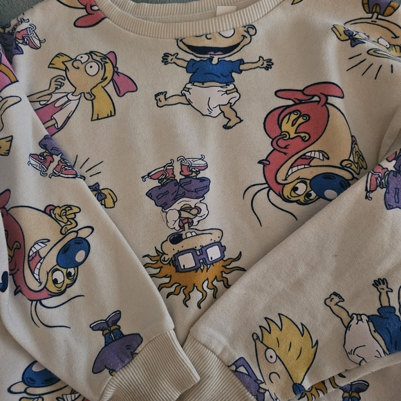 Nickelodeon Cream Cartoon Sweatshirt - Picture 2 of 4